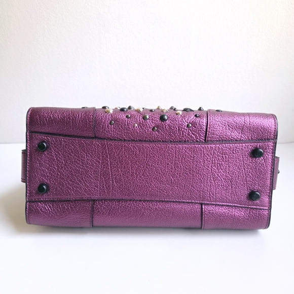 Coach Mercer 24 Star Rivets Metallic Purple - Picture 7 of 16